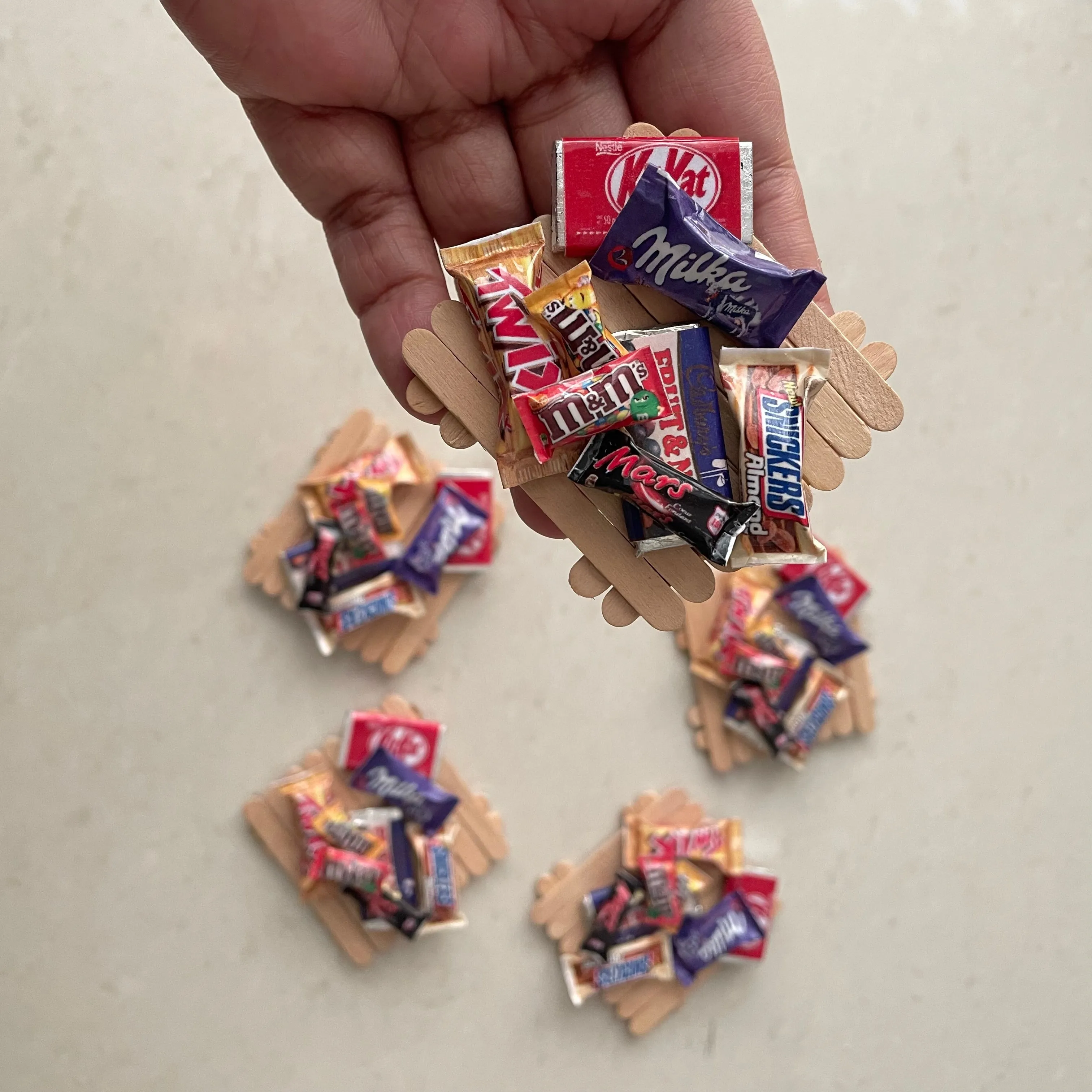 Chocolate Bars  Platter Variety Miniature Food Magnet
