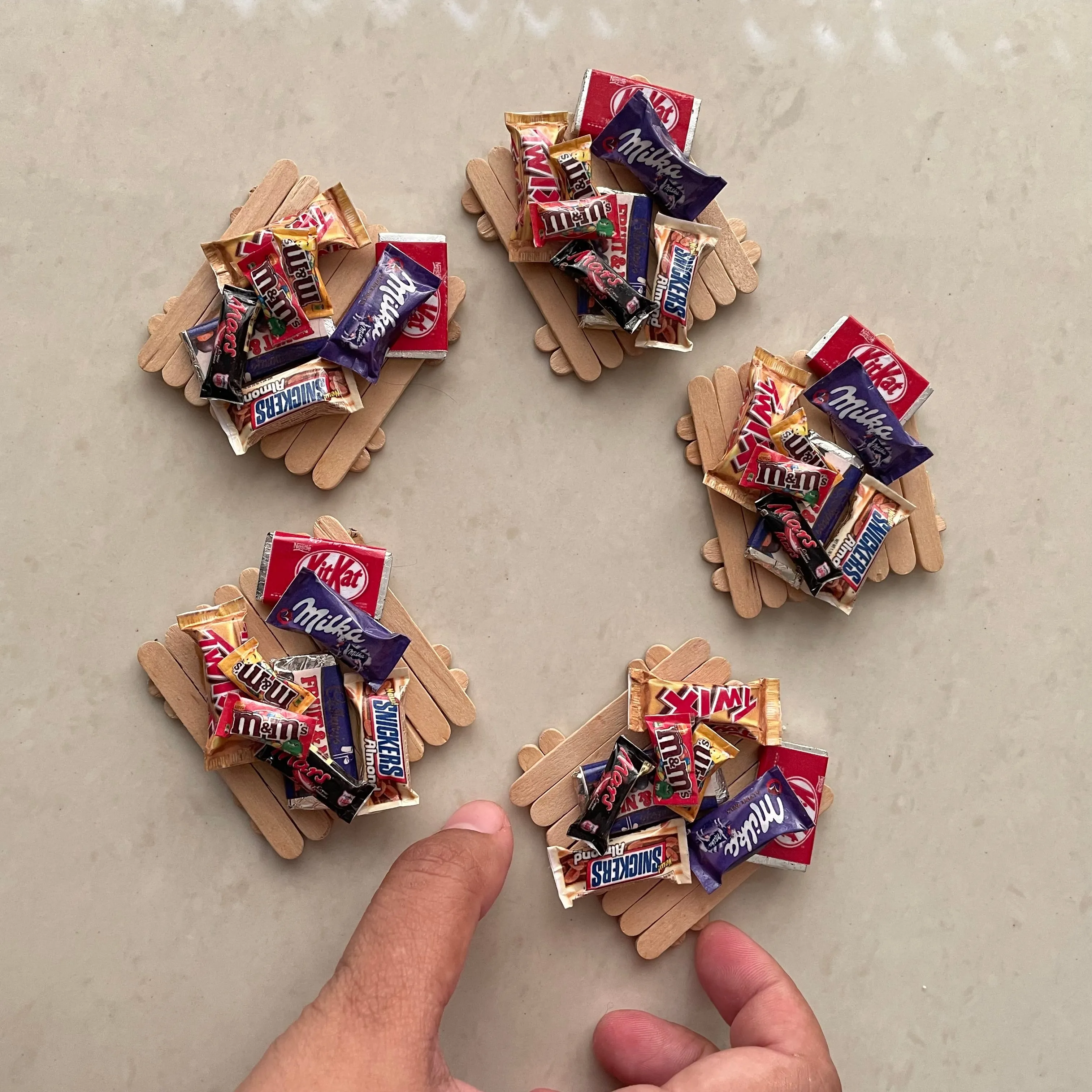 Chocolate Bars  Platter Variety Miniature Food Magnet