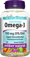 Extra Strength Omega-3, 700 EPA/DHA, 100 clear enteric softgels