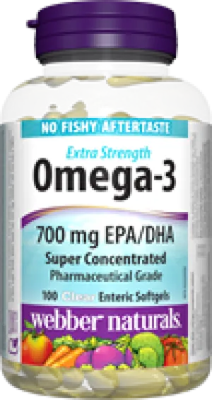 Extra Strength Omega-3, 700 EPA/DHA, 100 clear enteric softgels