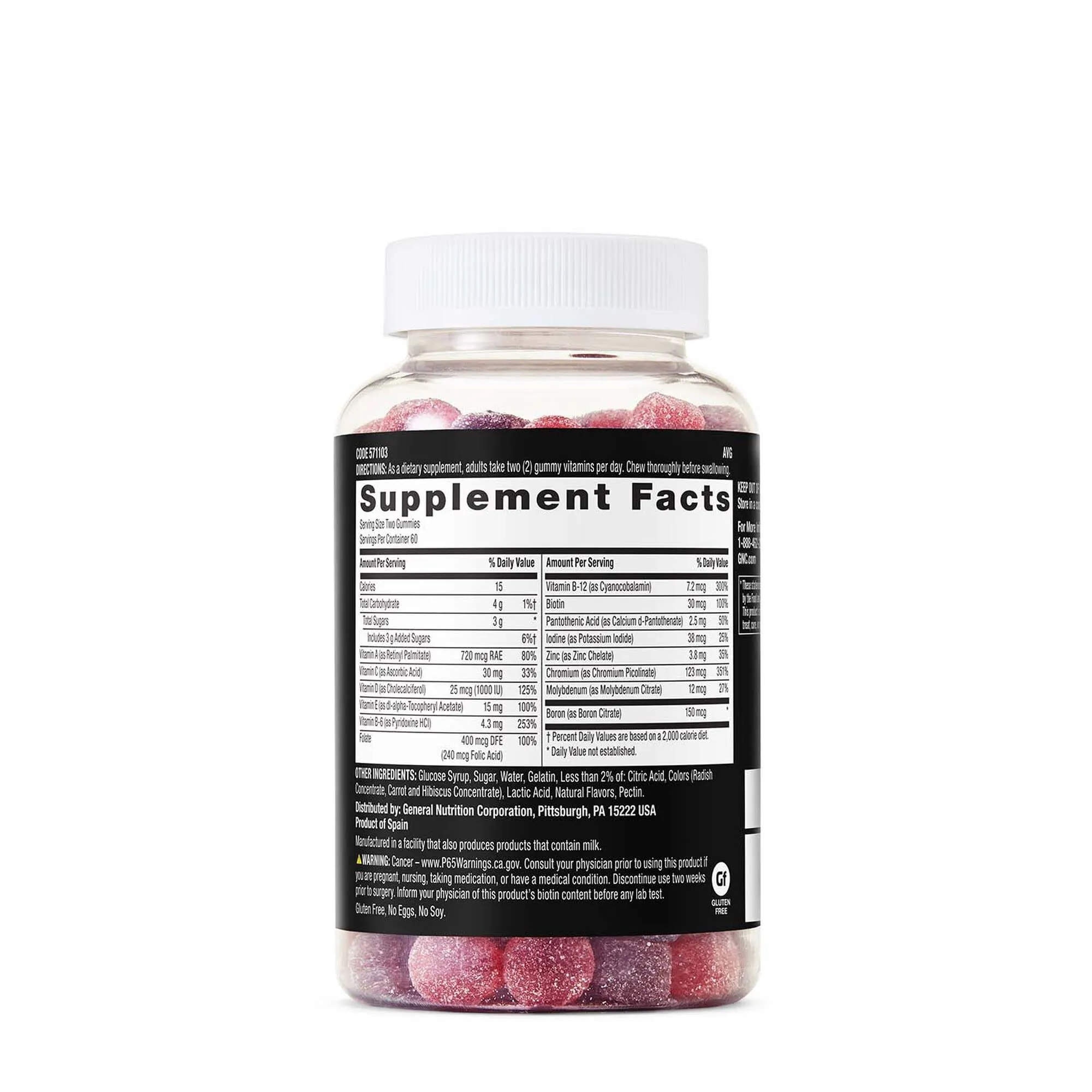 GNC Mega Men Gummy Multivitamin | Supports Energy, Metabolism, and Immune System, Gluten Free | Mixed Berry | 120 Gummies