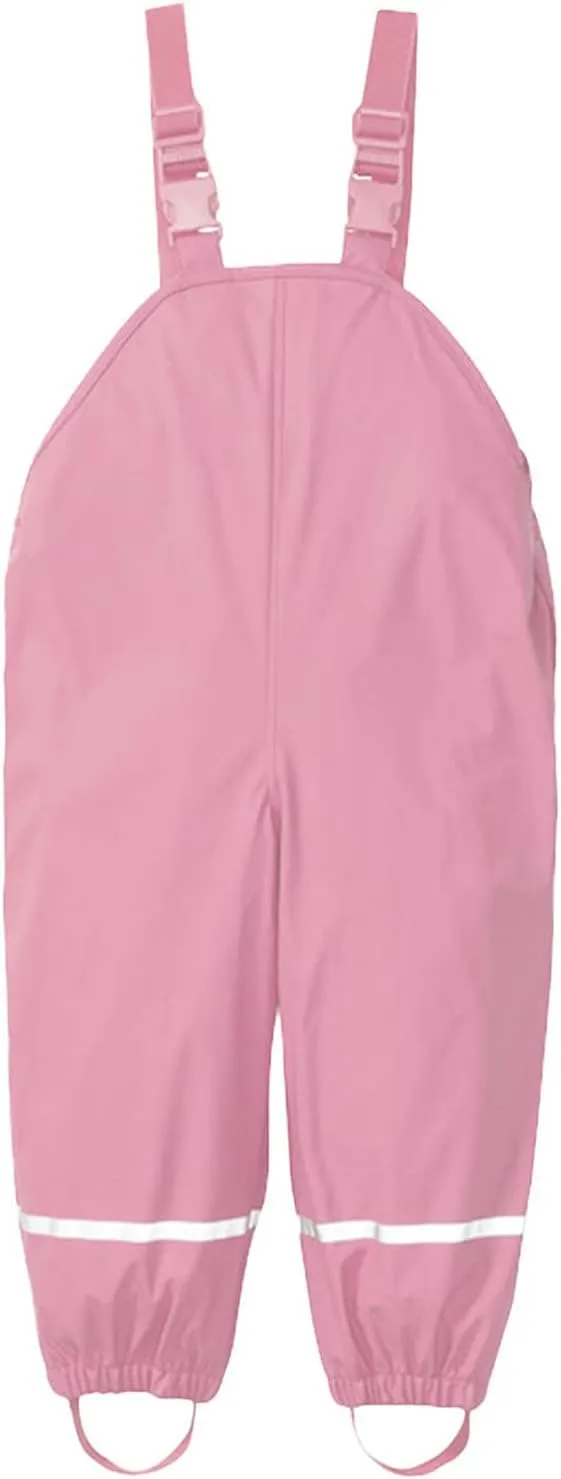 Kids Waterproof Suspender Rain Pant Lightweight Windproof Outdoor Rain Bib Rain Overall Pants Bottoms