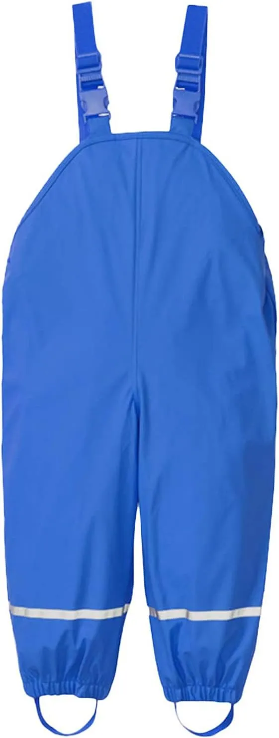 Kids Waterproof Suspender Rain Pant Lightweight Windproof Outdoor Rain Bib Rain Overall Pants Bottoms