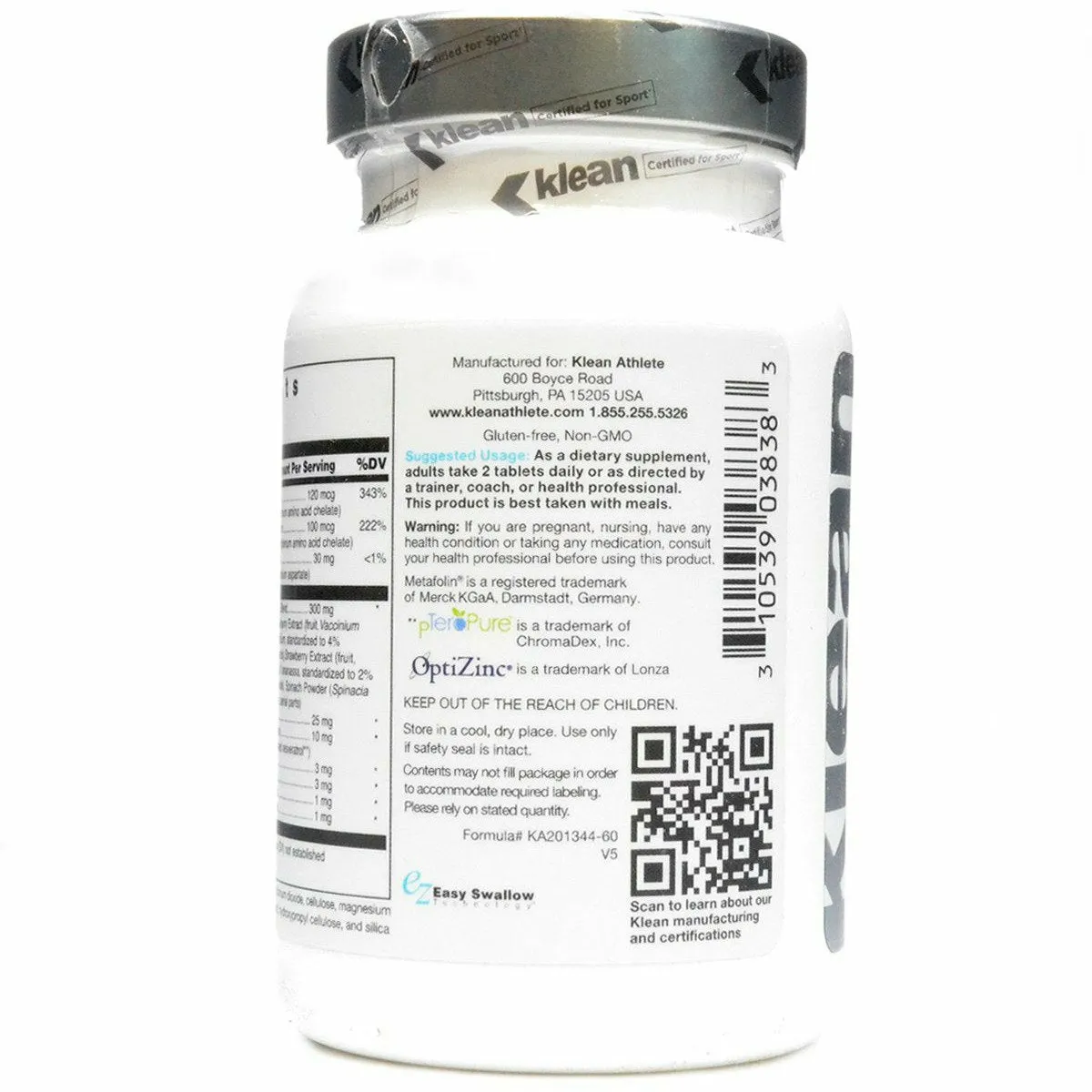 Klean Multivitamin 60 tabs by Klean Athlete