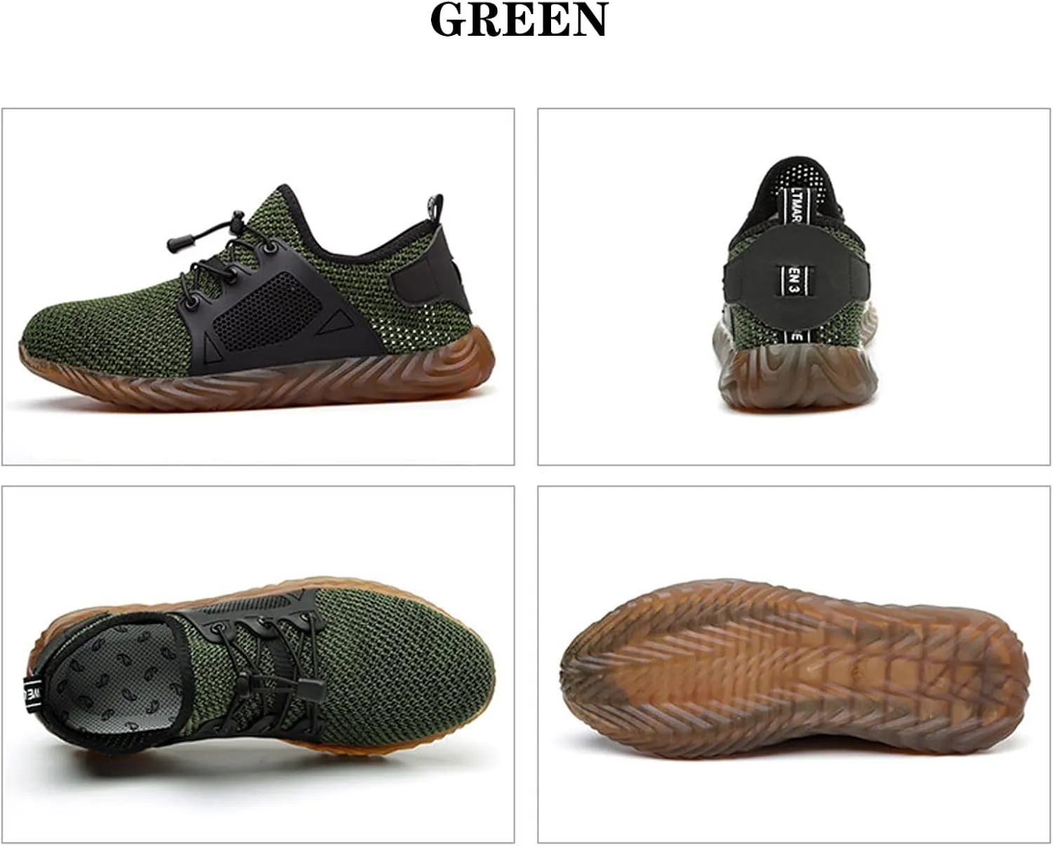 Men's Breathable Mesh Steel Toe Shoes,Lightweight Soft Sole Comfortable Safety Shoes Dock Warehouse Construction Industry Work Shoes,Casual Fashion Non-Slip Sneakers