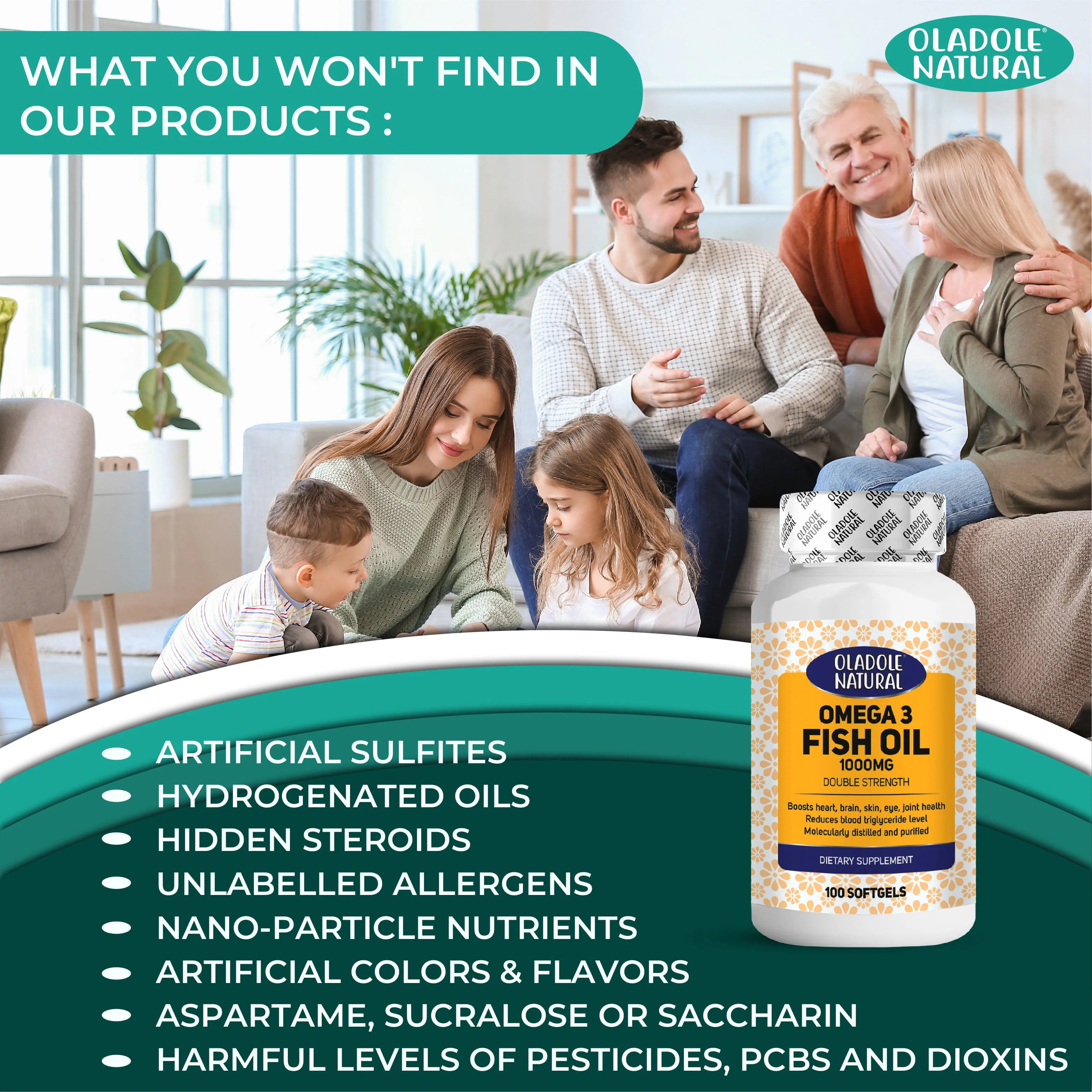 Omega 3 Fish Oil 1000mg 100 Softgel
