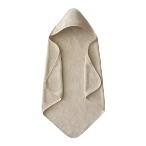 Organic Cotton Baby Hooded Towel - Fog