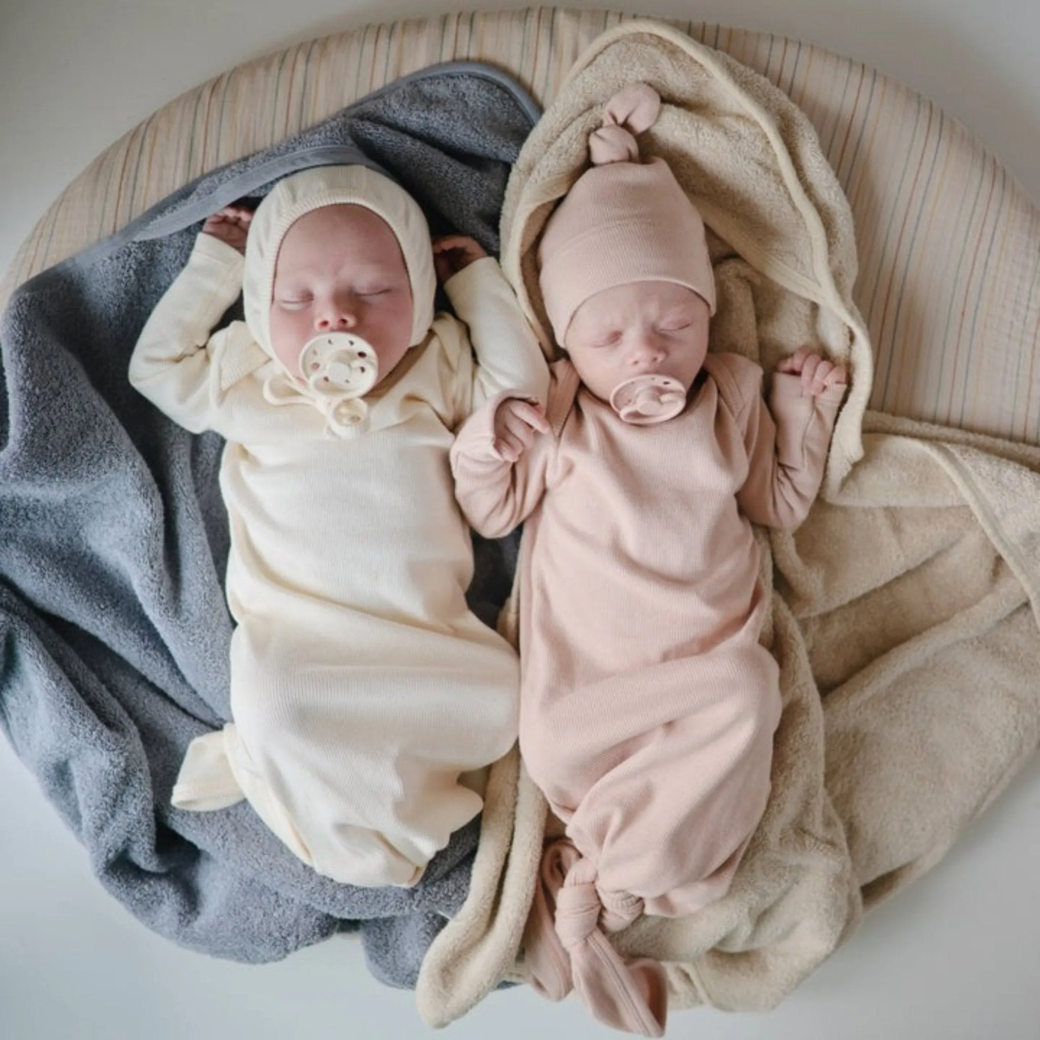Organic Cotton Baby Hooded Towel - Fog
