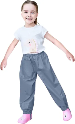 Pants Boys Mud ungarees Fabric Windproof Baby Water-Proof Double Warm Kids Rain Girls Bottoms