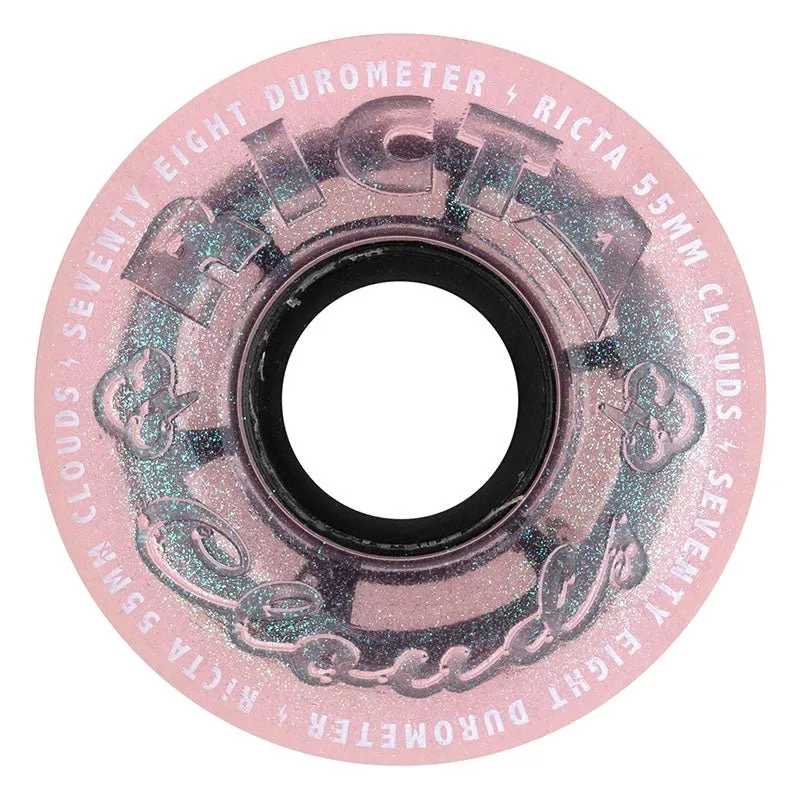 Ricta 55mm 78a Iridescent Clouds Pink Skateboard Wheels 4pk