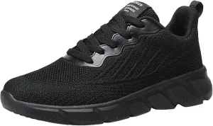 Slip on Walking Shoes for Women Dressy Knitted Non Slip Vintage Wide Running Shoes Breathable Mesh Sports Workout Tennis Shoes Fashion Lace Up Sneakers